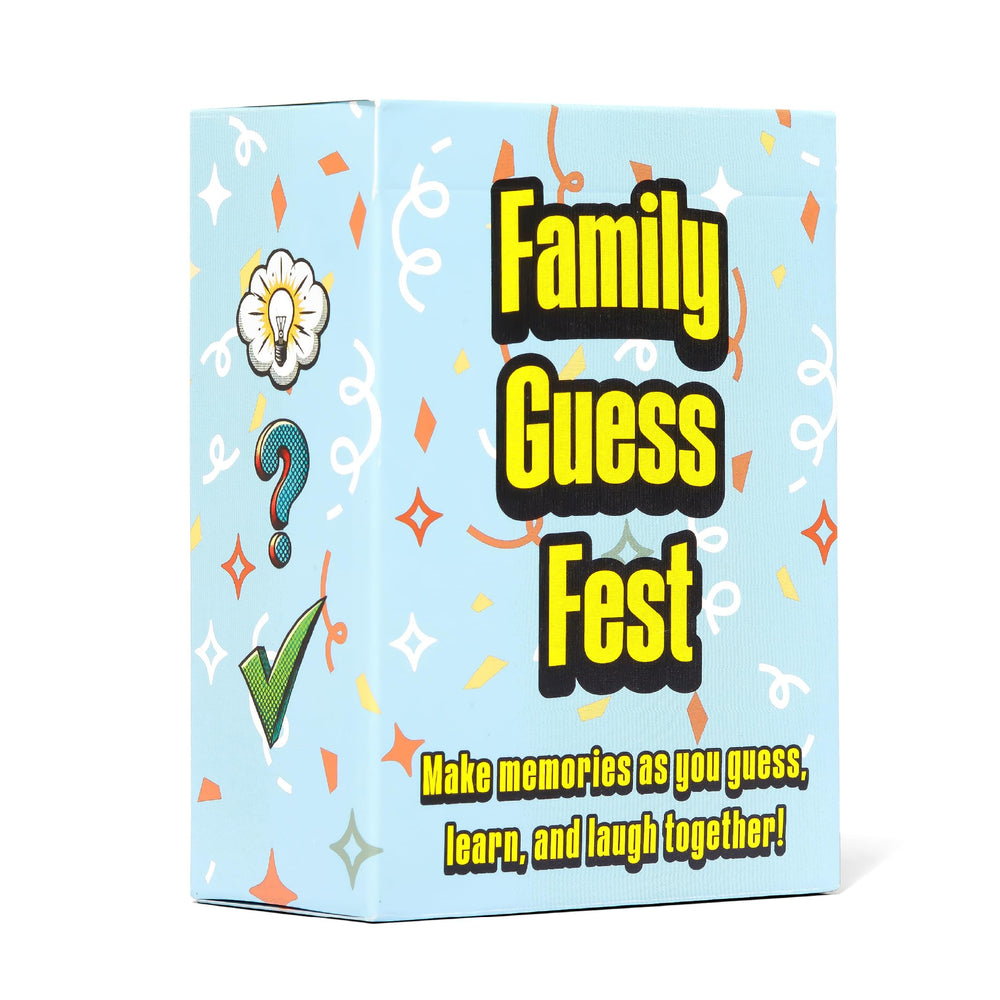 Niche Nation Games Family Guess Fest box front ready for family game night.