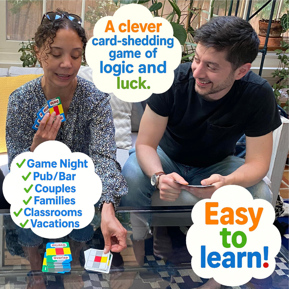 Niche Nation Games Overlap travel-friendly packaging for on-the-go play.