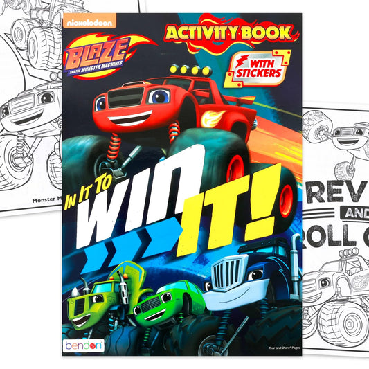 Nickelodeon Blaze and the Monster Machines cover image inviting coloring and quiet indoor play