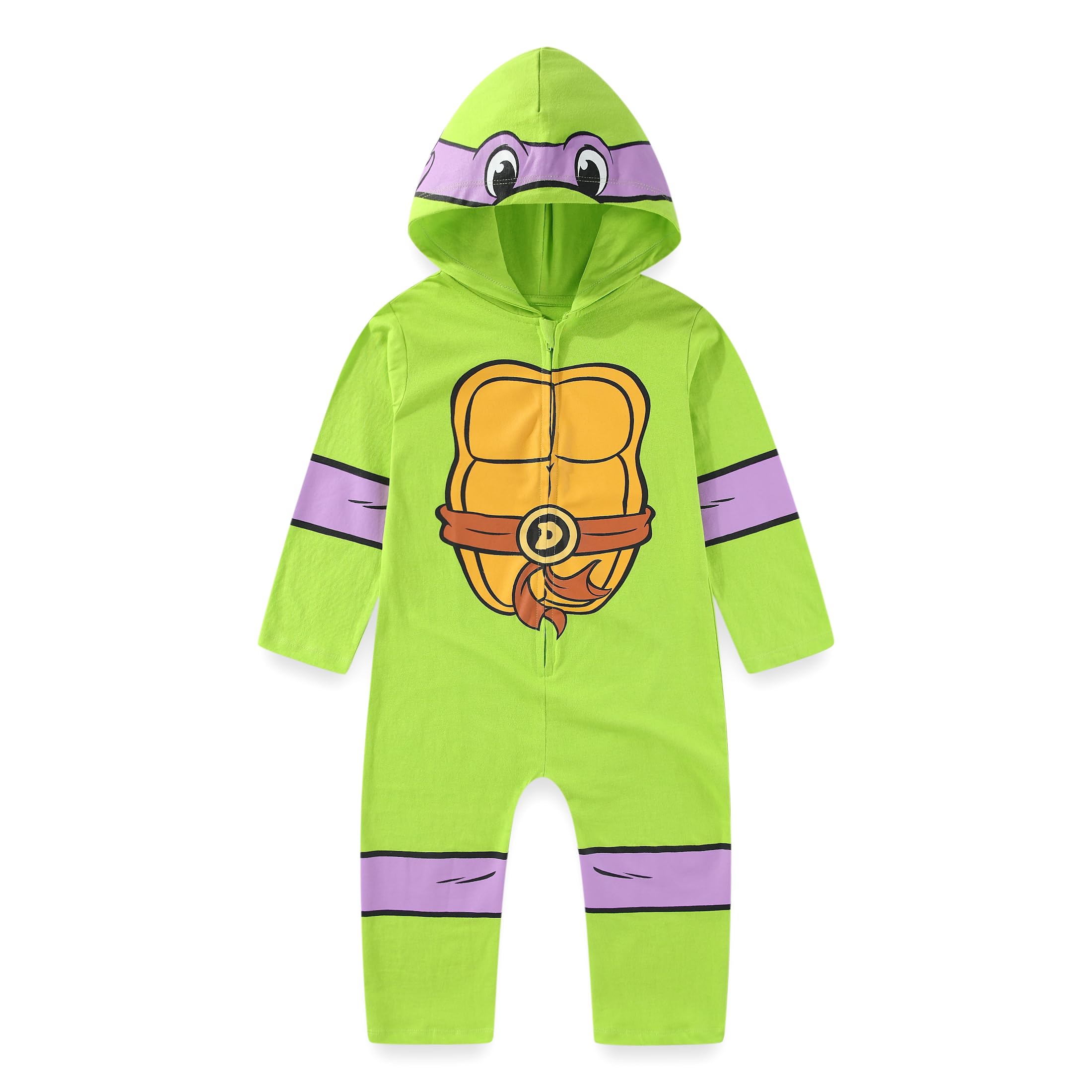 Nickelodeon Donatello hooded coverall back print for easy character recognition during play.