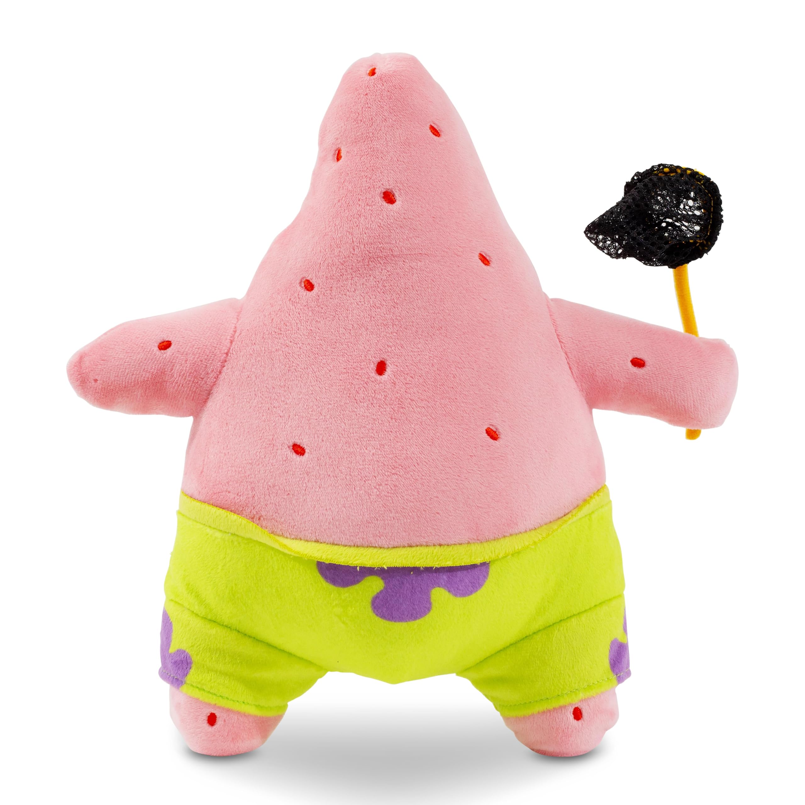 Patrick holds his jellyfishing net for imaginative underwater adventures.