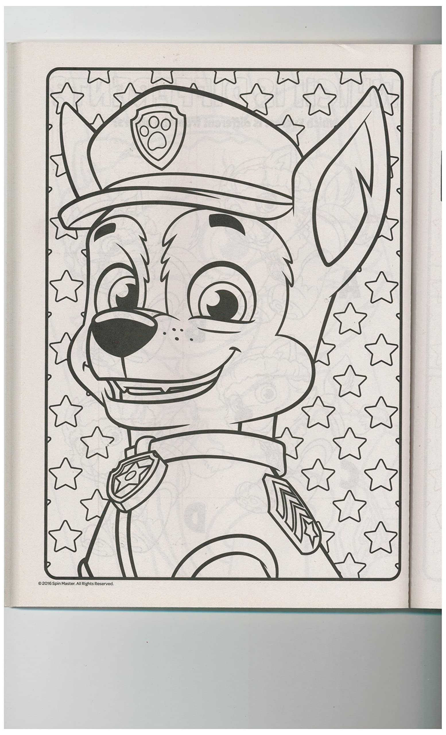 Nickelodeon Paw Patrol Chase page for color and creativity
