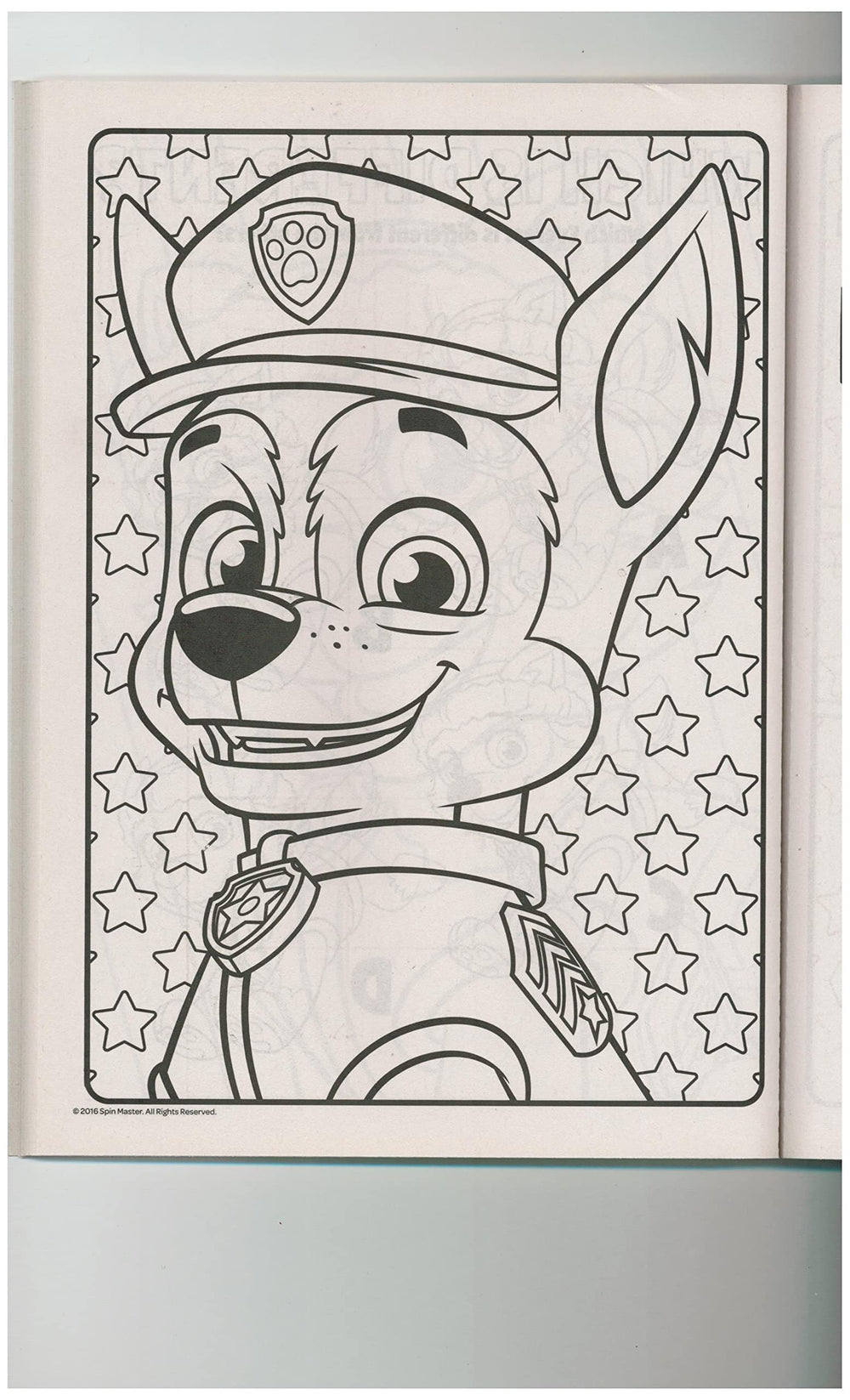 Nickelodeon Paw Patrol Chase page for color and creativity