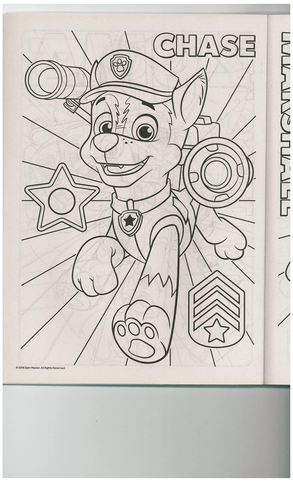 Nickelodeon Paw Patrol Marshall page for coloring fun