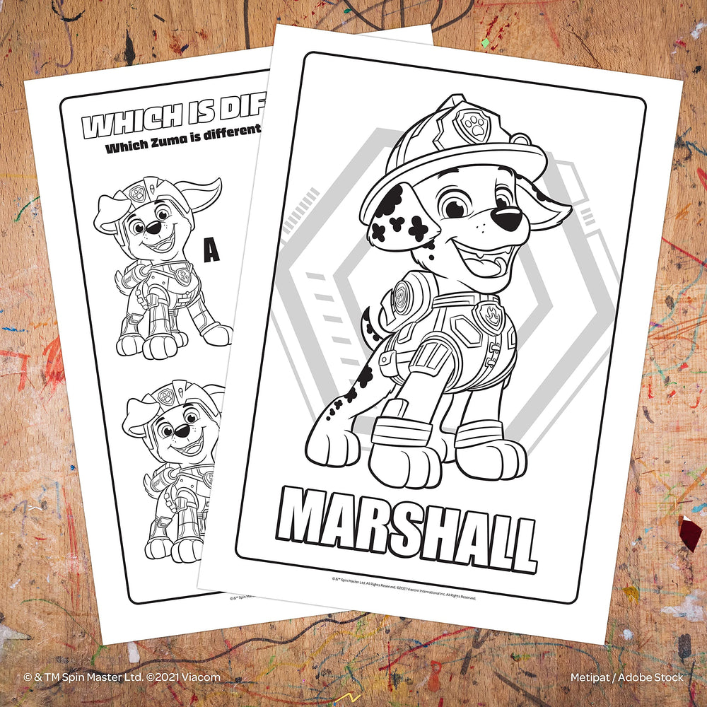 Nickelodeon PAW Patrol perforated pages allow tear-out sharing.