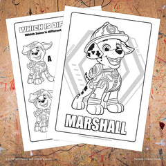 Nickelodeon PAW Patrol perforated pages allow tear-out sharing.
