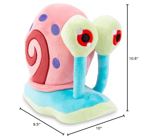 Animated-series look Gary snail plush brings nostalgic fun.
