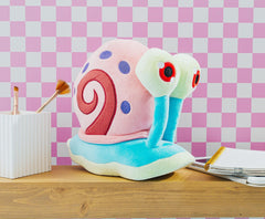 Gary snail plush Bikini Bottom vibe for kids' playroom.