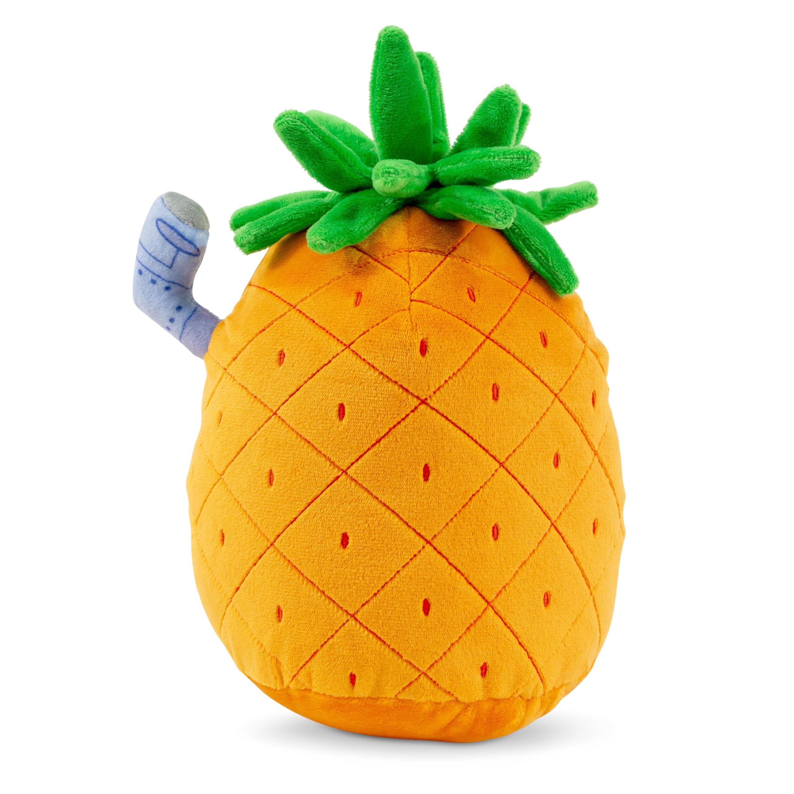 Nickelodeon SpongeBob pineapple house plush, door open, reveals SpongeBob inside for interactive fun.