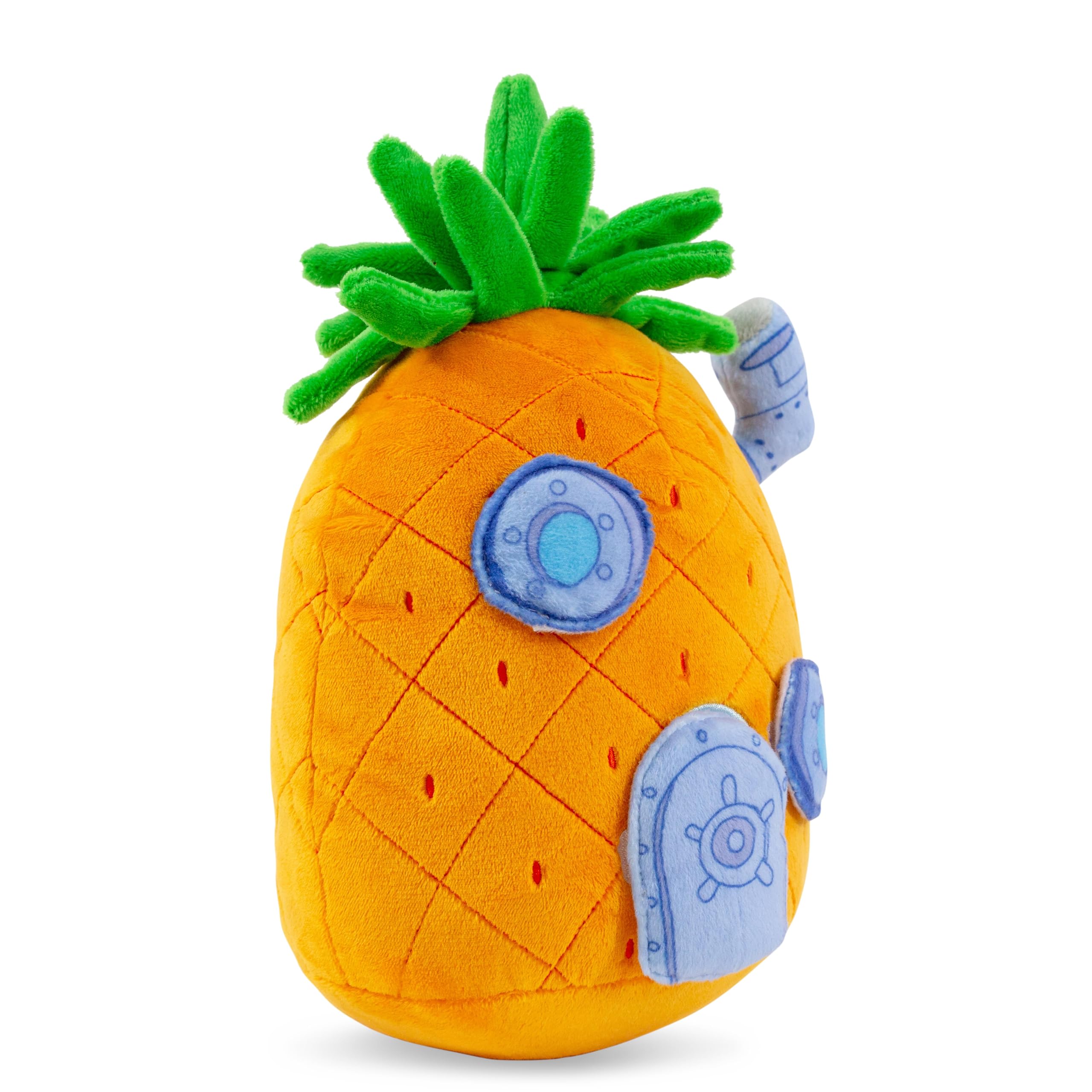 Nickelodeon SpongeBob pineapple house plush, side view, ideal for imaginative play and display.
