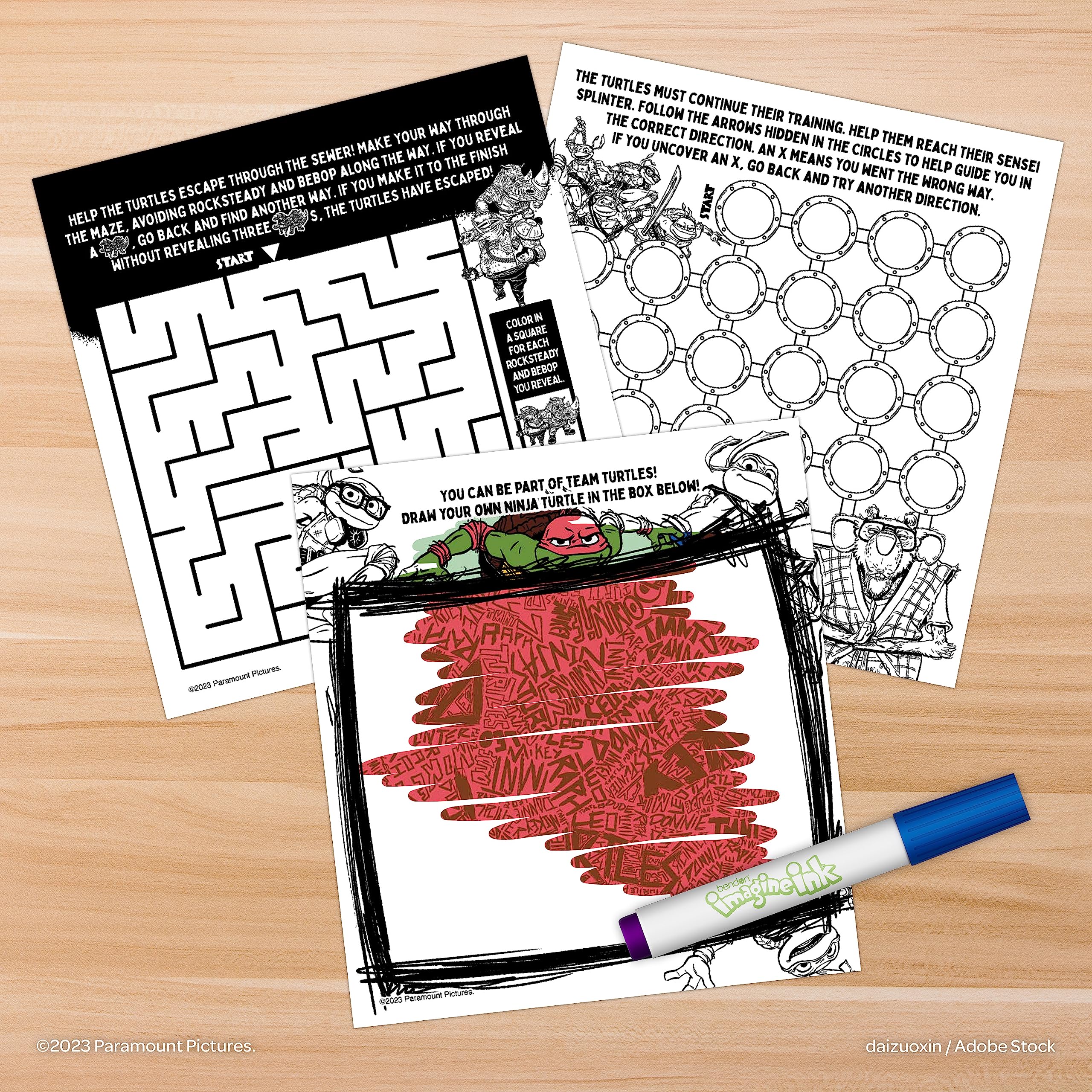 Nickelodeon TMNT Imagine Ink travel-sized pad ideal for car trips and on-the-go coloring.