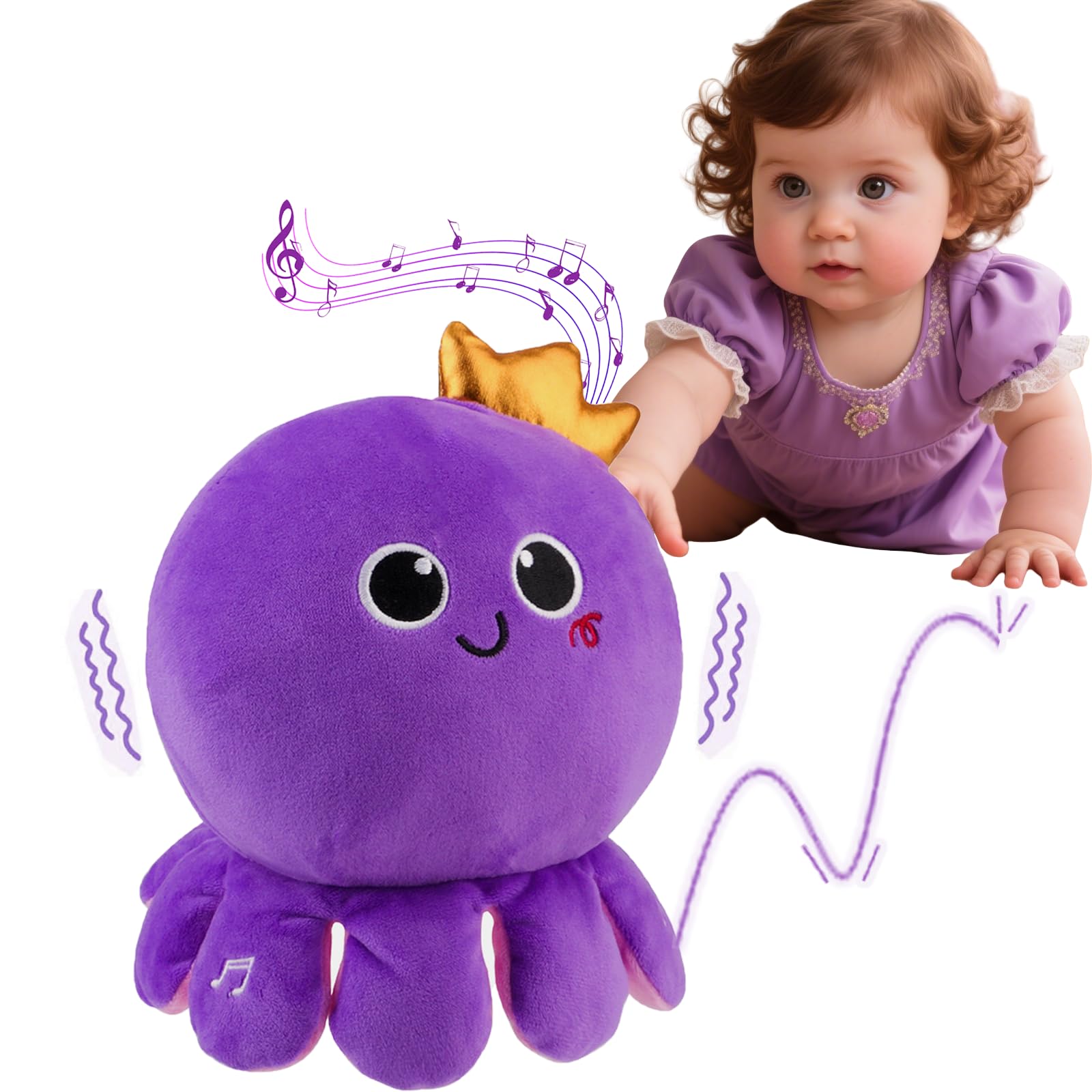 Nicknack octopus cover image highlights soft plush for safe tummy time play.