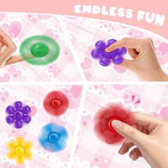 Nicknack six-color spinner set promotes variety in play.