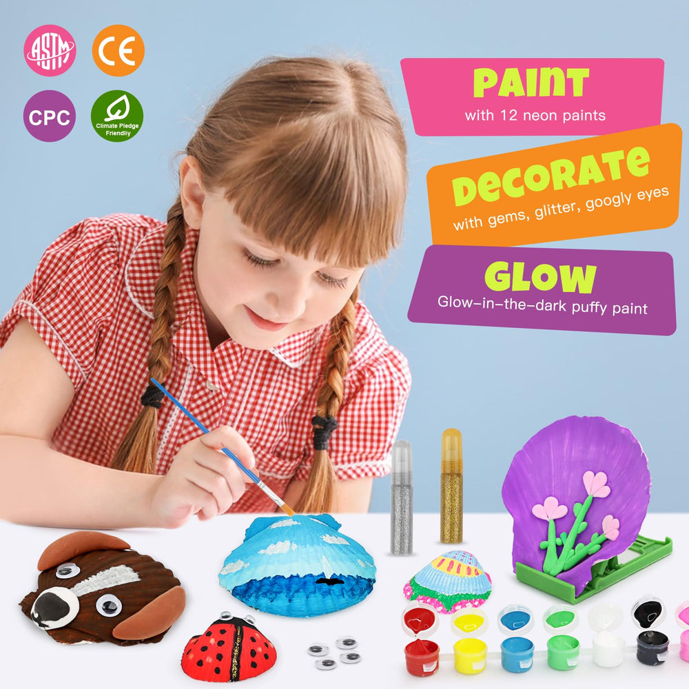 Nicmore glow-in-the-dark paints that shimmer in dim light during crafts