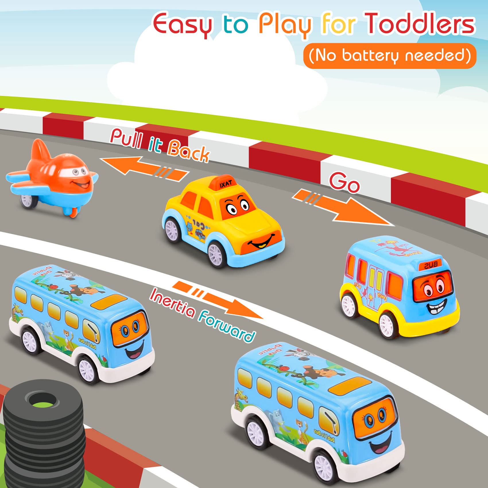 Nicmore mini bus small supports open-ended play and coordination.