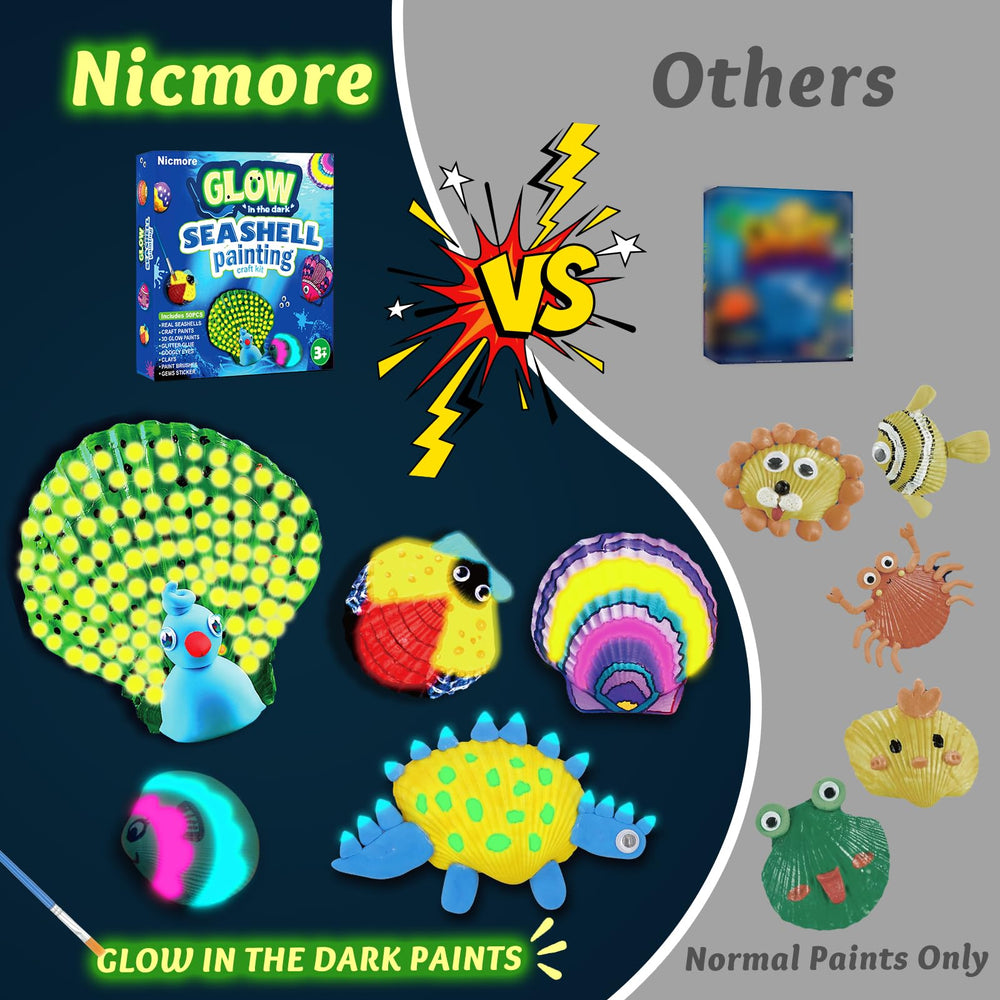 Nicmore kid-friendly brushes and manual guide for easy crafting at home