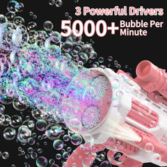 nicojoy Bubble blaster with 6x lens creates broad bubble displays.