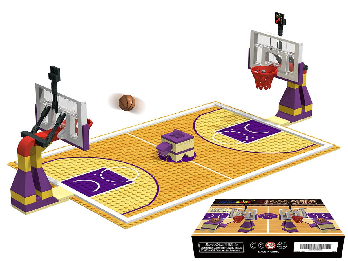 Nicolababe basketball court baseplates for durable, imaginative building play.