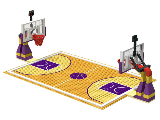 Nicolababe basketball stands set ready for action-packed tabletop matches.