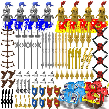 Nicolababe knight armor for compatible minifigures, with durable ABS material