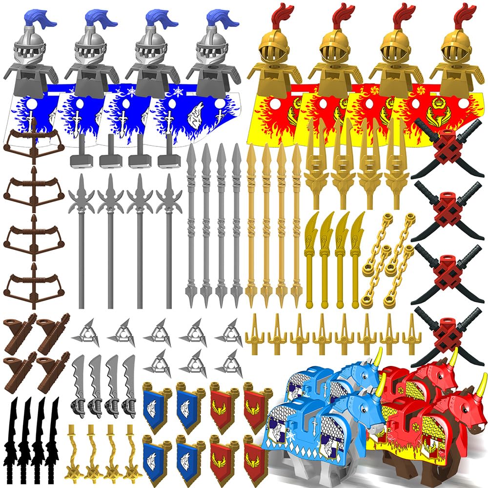 Nicolababe knight armor for compatible minifigures, with durable ABS material