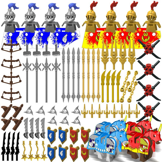 Nicolababe knight armor for compatible minifigures, with durable ABS material