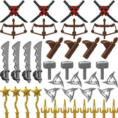 Nicolababe medieval weapons set with varied armaments for customization