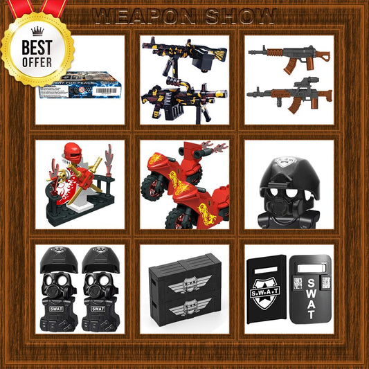 Nicolababe Weapon Pack body armor adds armored look for SWAT-style minifigs and storytelling