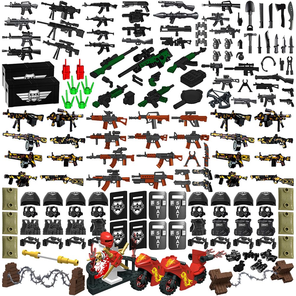 Nicolababe Weapon Pack helmet for minifigures with realistic detail for play and display