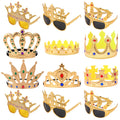 NICOWARM crown glasses set for fun family photo props and playful roles