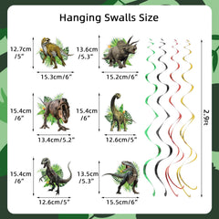 NICOWARM Dinosaur double-ending swirl; versatile ceiling or doorway decoration.