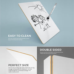 Nicpro two-pack dry erase lapboards unfolded, great for classroom activities and collaboration