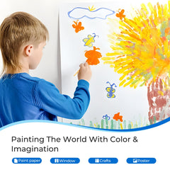 Nicpro washable window paint enables creative glass art that wipes clean.