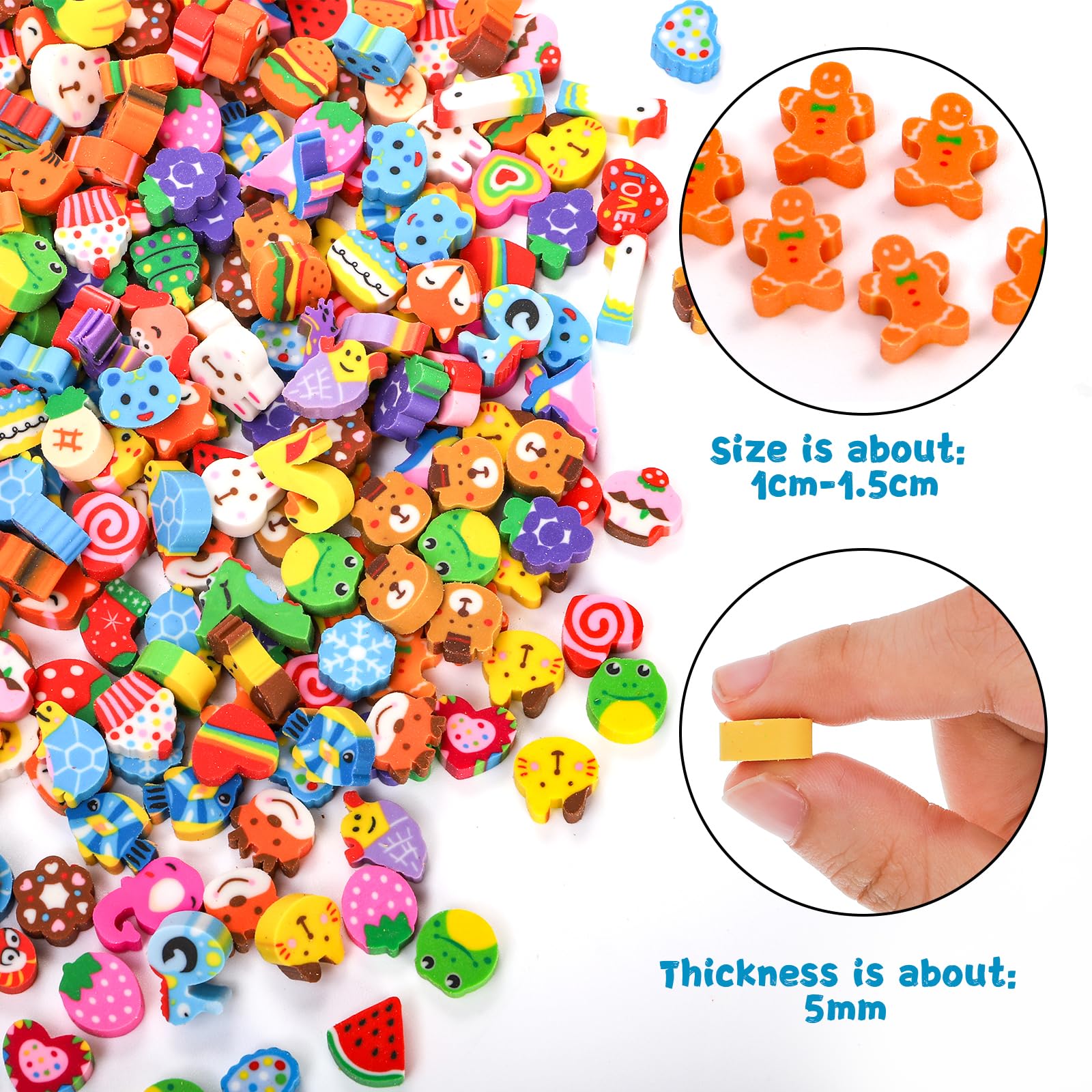Nicunom mini erasers cake shapes add fun to homework and correction tasks