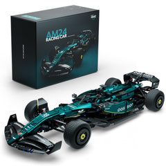 Nifeliz AM24 Formula 1 build kit during assembly for display-ready chassis.
