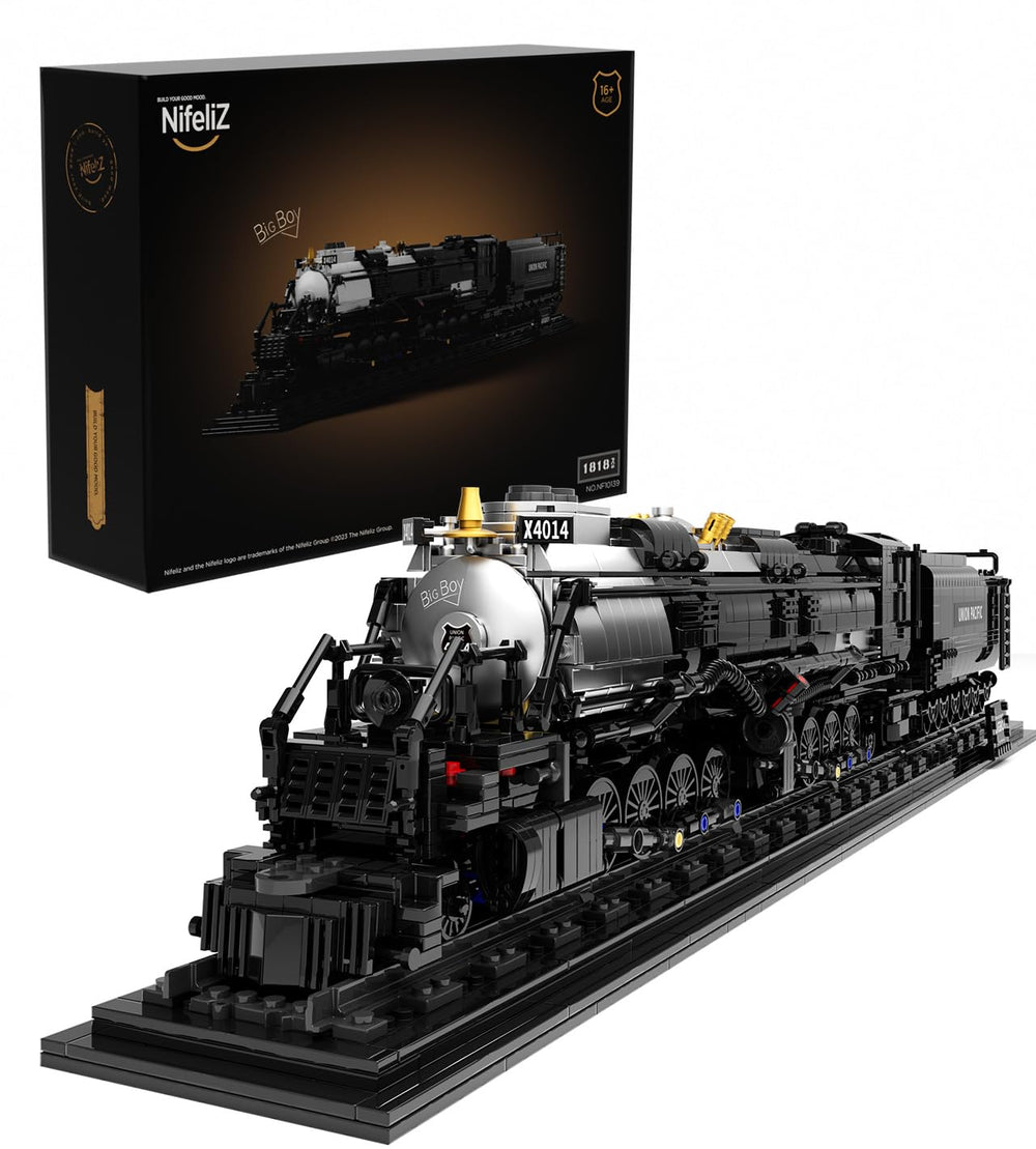 Nifeliz Big Boy locomotive wheels detail for durable display and realistic motion.