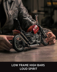 Nifeliz Chopper's low frame and tall handlebars convey bold attitude.