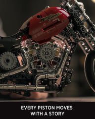 Nifeliz V-type engine with moving pistons adds kinetic detail.