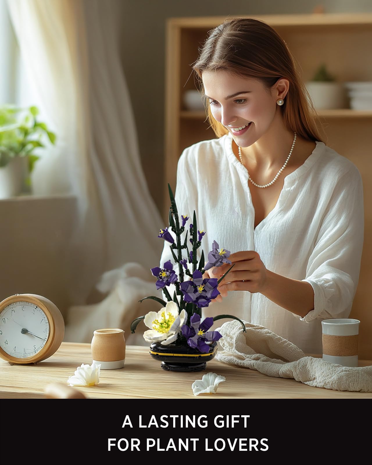 Nifeliz Gladiolus building set packaging and components arranged for gifting