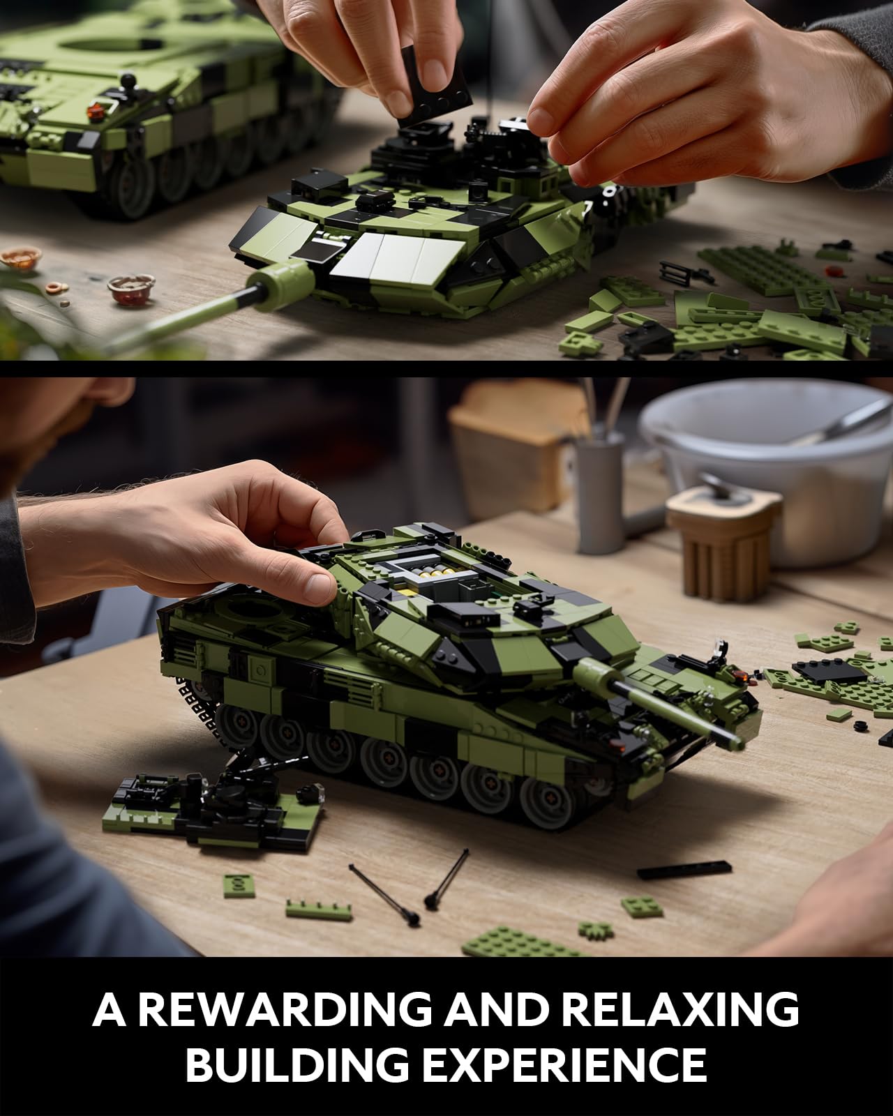 Nifeliz Leopard II A7 tank camouflage exterior enhances lifelike display