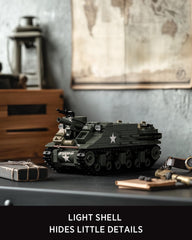 Nifeliz M7 Priest tank model with front-mounted barrel highlighting authentic WW2 design for collectors