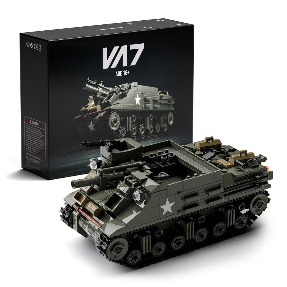 Nifeliz M7 Priest tank model with open-top turret for display and detailed study