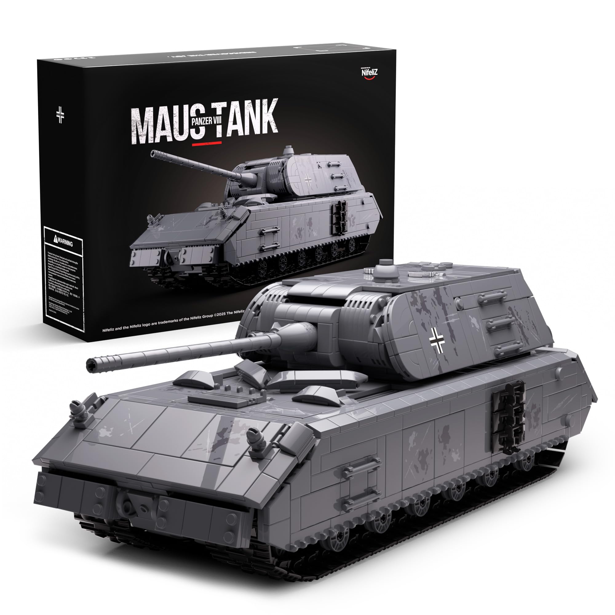 Nifeliz Maus Tank build parts layout emphasizes precision for immersive modeling.
