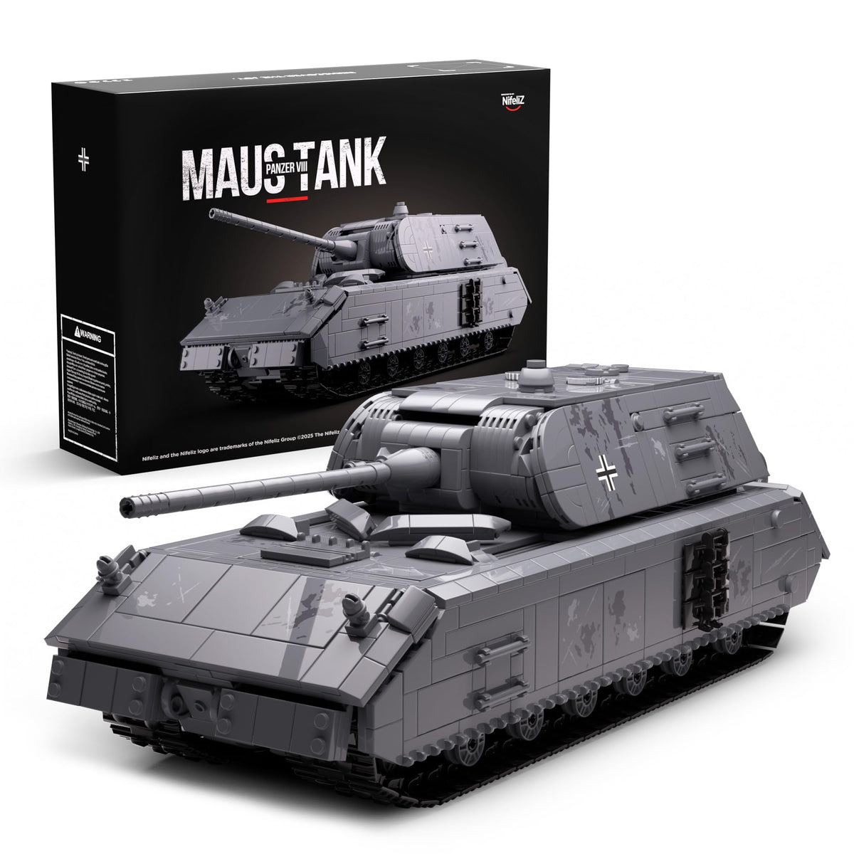 Nifeliz Maus Tank build parts layout emphasizes precision for immersive modeling.