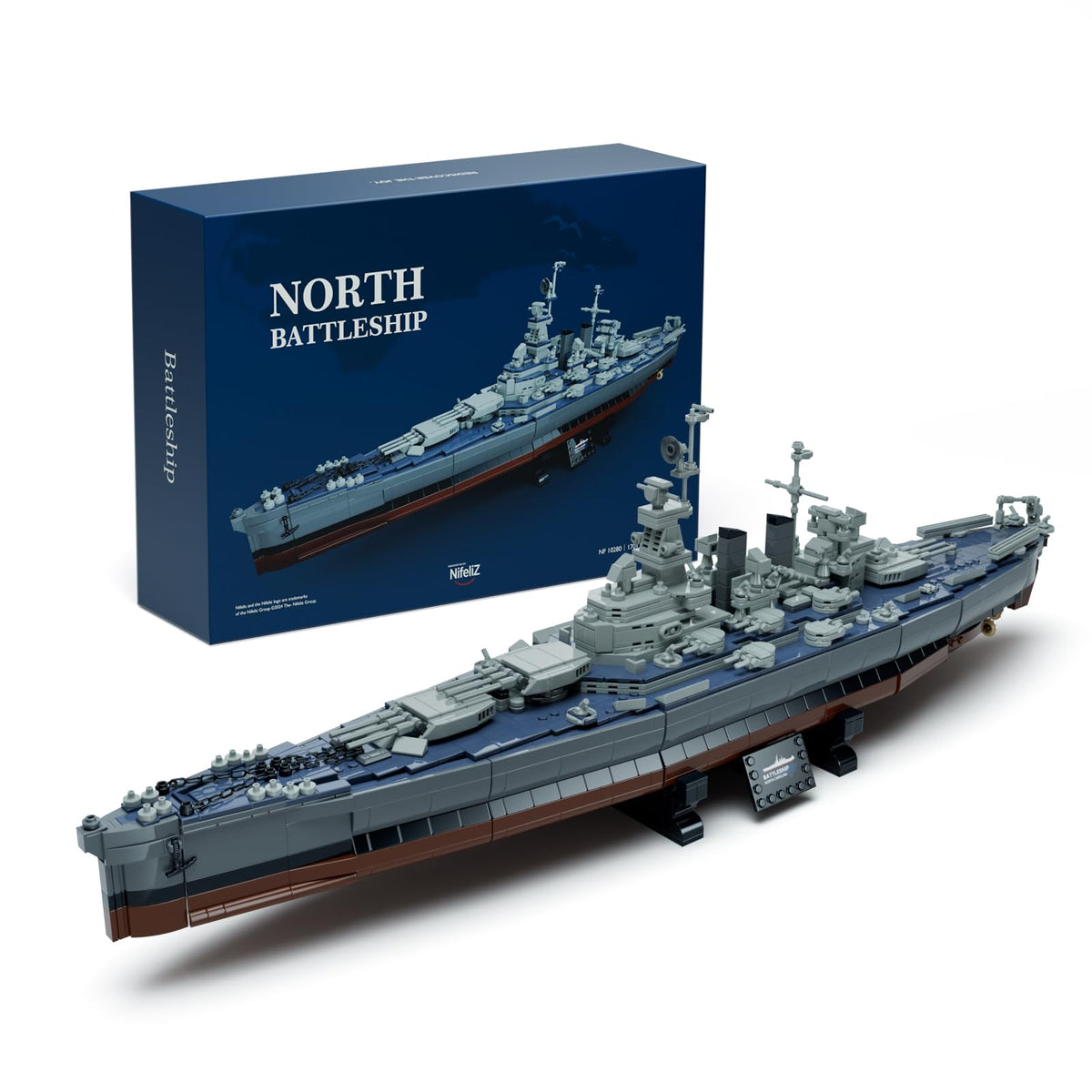 Nifeliz North Battleship front view highlighting detailed craftsmanship for display