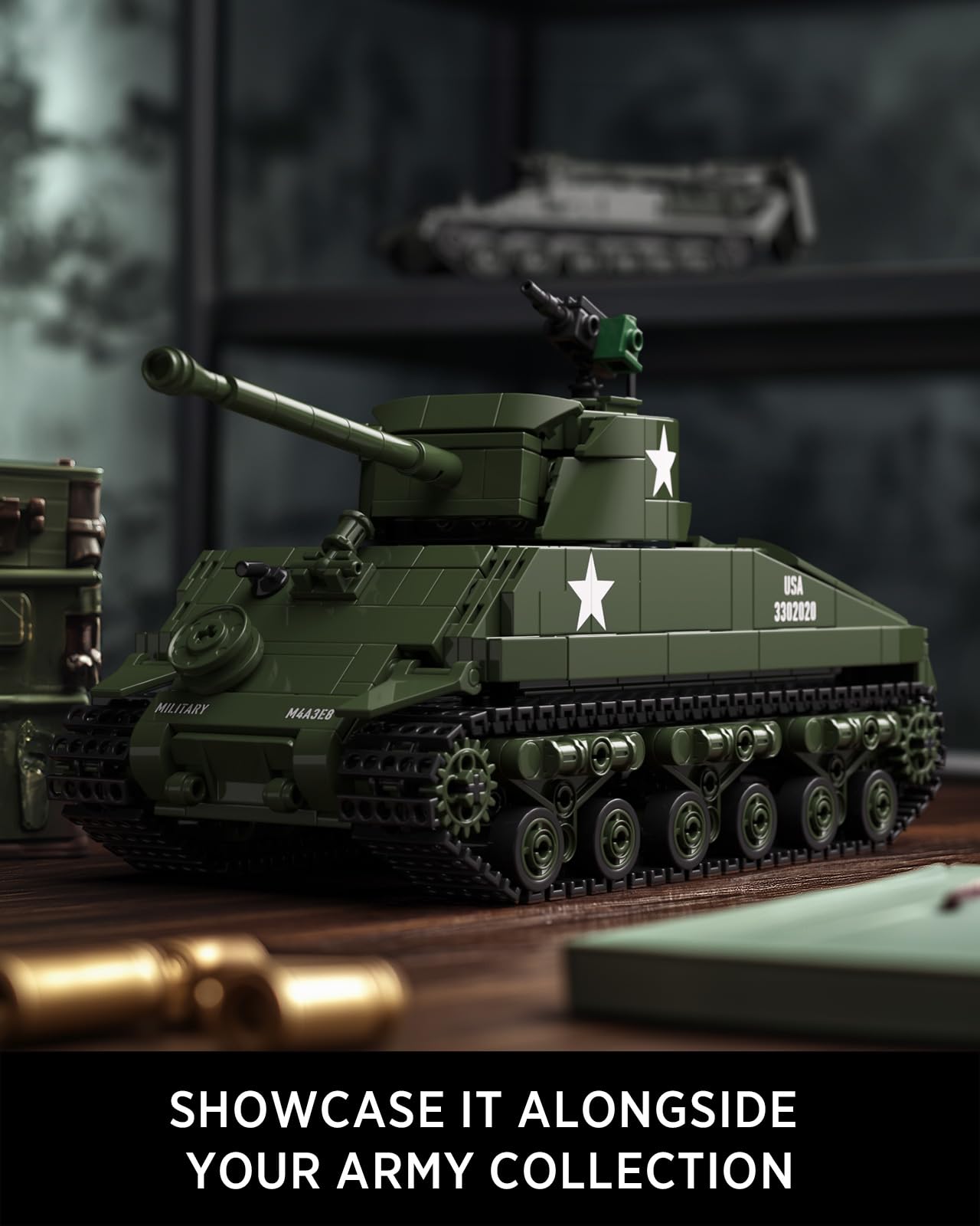 Nifeliz Sherman tank detailed parts highlight realistic texture