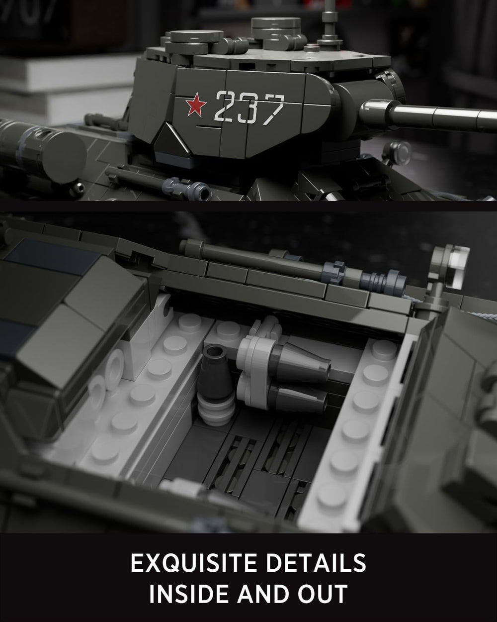 Nifeliz T34/85 Tank bagged pieces showcase organized construction.