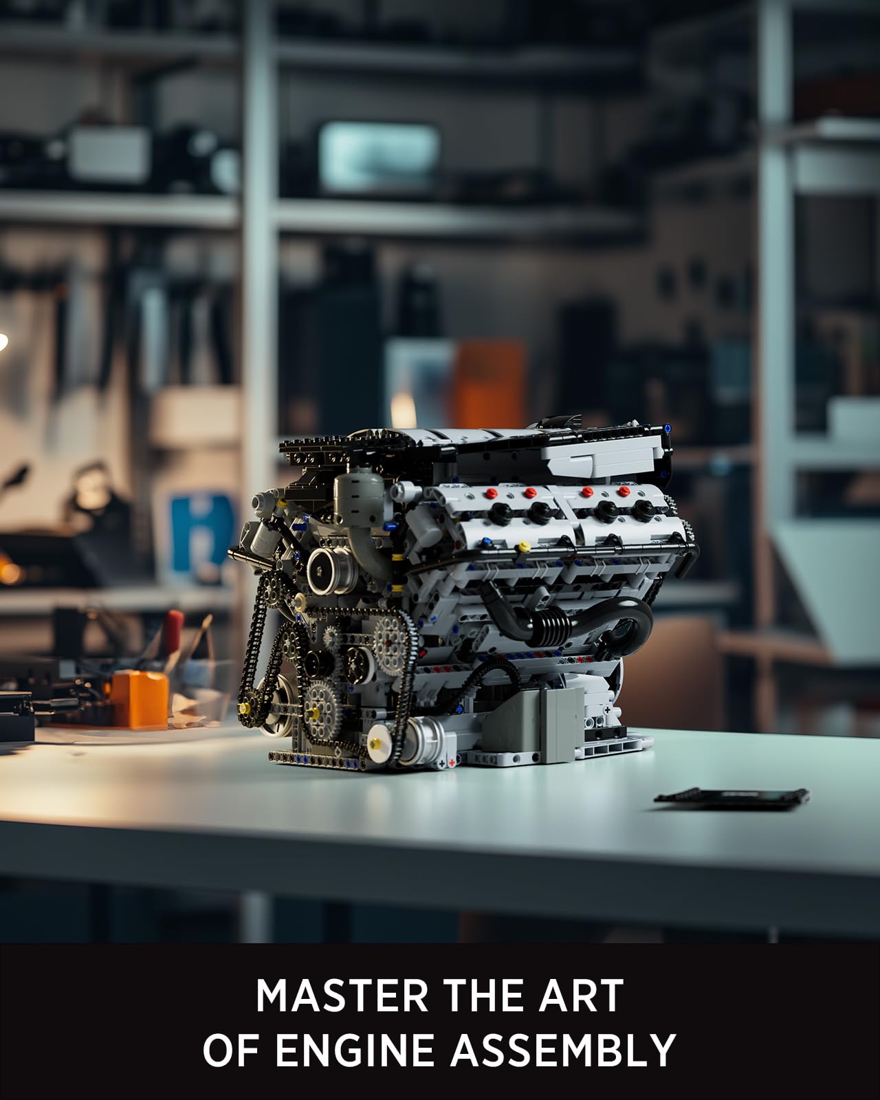 Nifeliz V8 engine set reveals valve movement for authentic engine detail