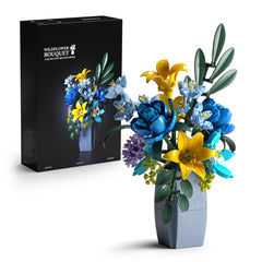 Nifeliz Wildflower Bouquet with Vase centerpiece for home or office decor.