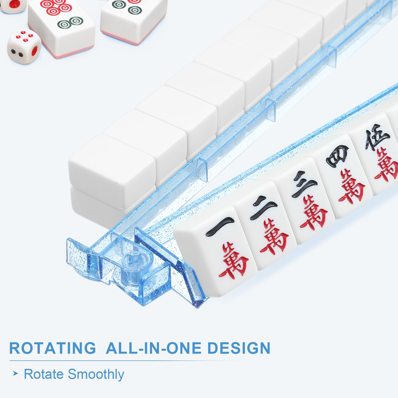Niflirt clear acrylic mahjong racks highlighting sleek design for modern game rooms.